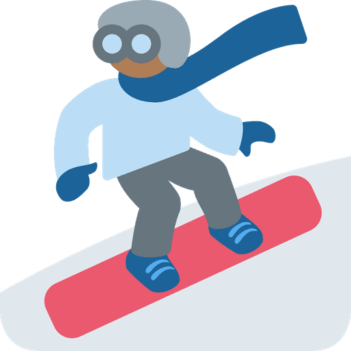 Snowboarder Medium Dark Skin Tone