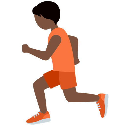 Person Running Dark Skin Tone