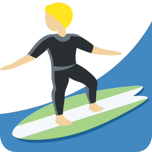 Person Surfing Medium Light Skin Tone