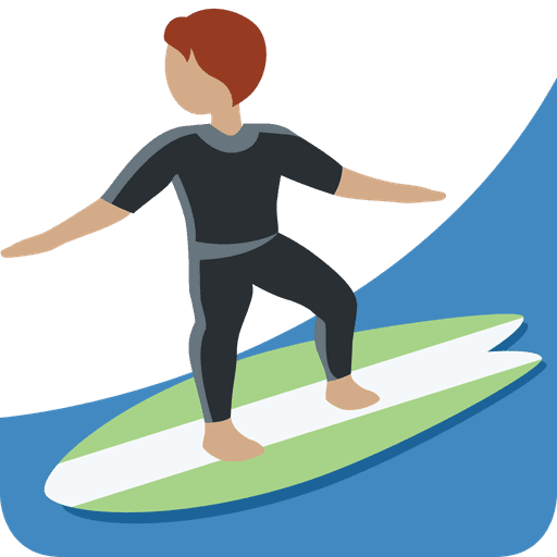 Person Surfing Medium Skin Tone