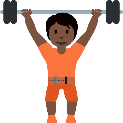Person Lifting Weights Dark Skin Tone