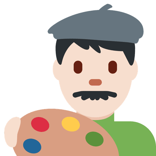 Man Artist Light Skin Tone