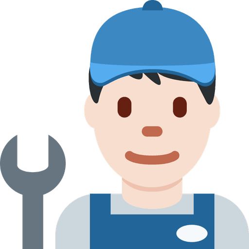 Man Mechanic Light Skin Tone
