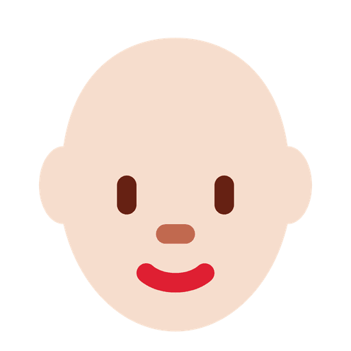 Woman Light Skin Tone Bald