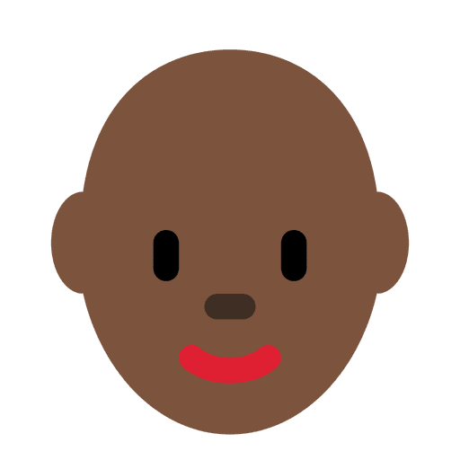 Woman Dark Skin Tone Bald