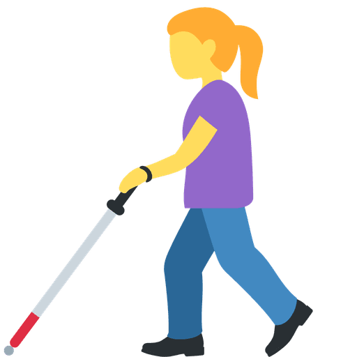 Woman With White Cane