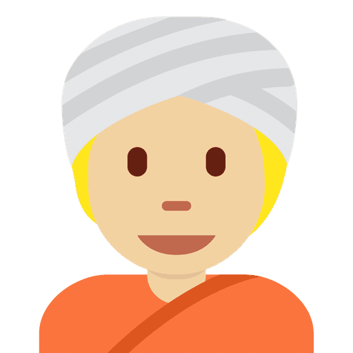 Person Wearing Turban Medium Light Skin Tone