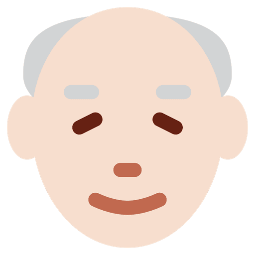 Old Man Light Skin Tone