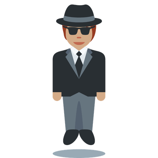 Person In Suit Levitating Medium Skin Tone