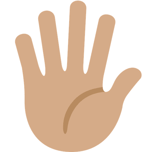 Hand With Fingers Splayed Medium Skin Tone
