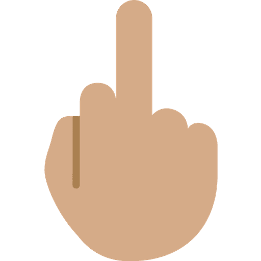 Middle Finger Medium Skin Tone