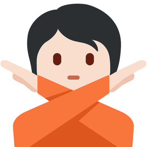 Person Gesturing No Light Skin Tone