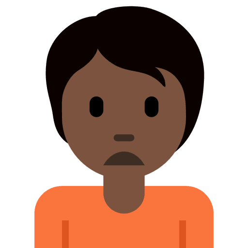 Person Frowning Dark Skin Tone