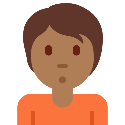 Person Pouting Medium Dark Skin Tone