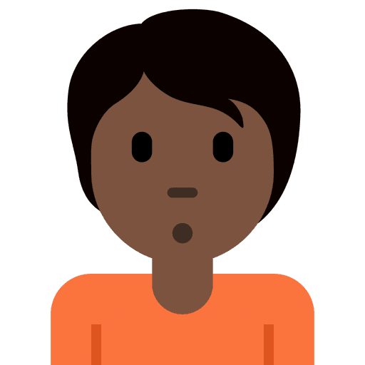 Person Pouting Dark Skin Tone