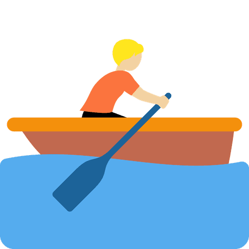 Person Rowing Boat Medium Light Skin Tone