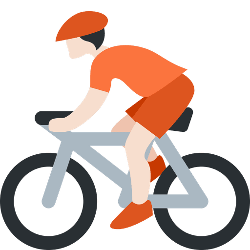 Person Biking Light Skin Tone