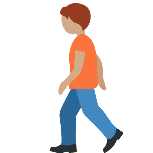 Person Walking Medium Skin Tone
