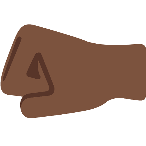 Left Facing Fist Dark Skin Tone
