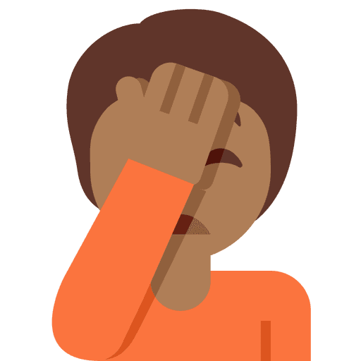 Person Facepalming Medium Dark Skin Tone