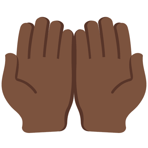Palms Up Together Dark Skin Tone
