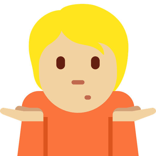 Person Shrugging Medium Light Skin Tone