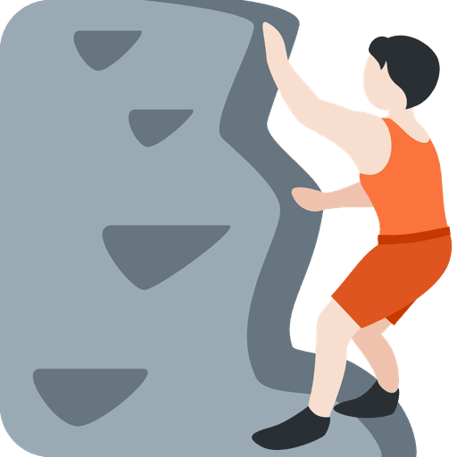 Person Climbing Light Skin Tone