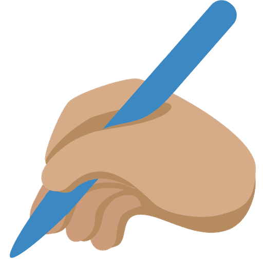 Writing Hand Medium Skin Tone