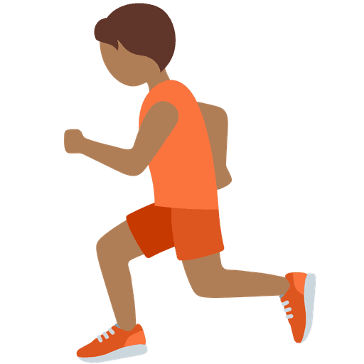Person Running Medium Dark Skin Tone