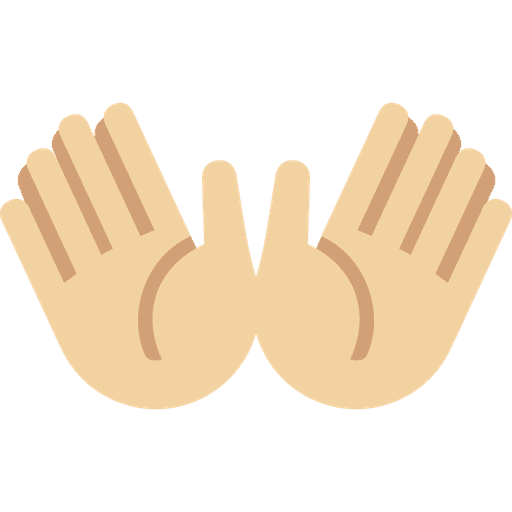 Open Hands Medium Light Skin Tone