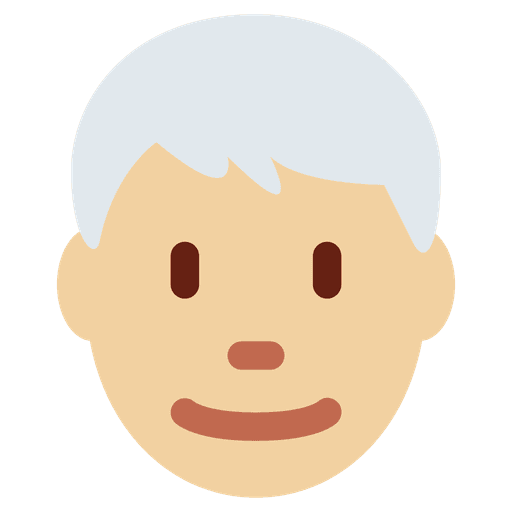 Man Medium Light Skin Tone White Hair