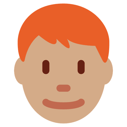 Man Medium Skin Tone Red Hair
