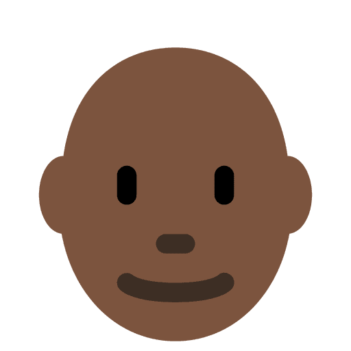 Man Dark Skin Tone Bald