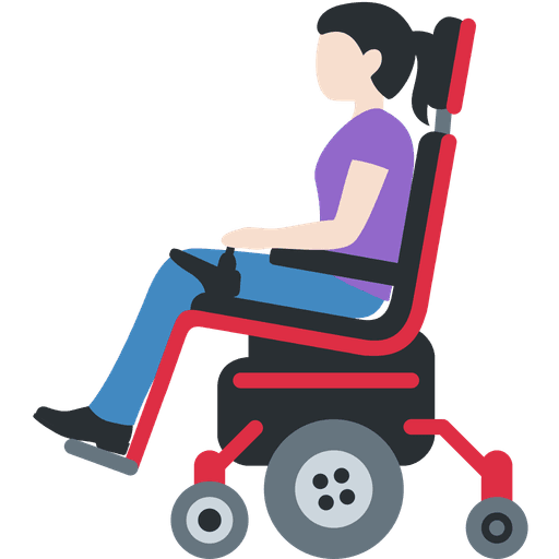 Woman In Motorized Wheelchair Light Skin Tone