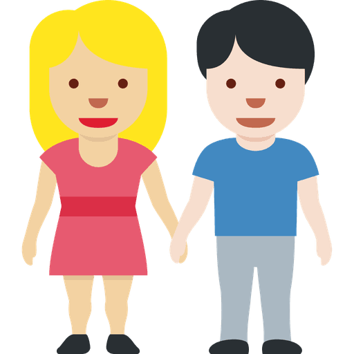 Woman And Man Holding Hands Medium Light Skin Tone Light Skin Tone