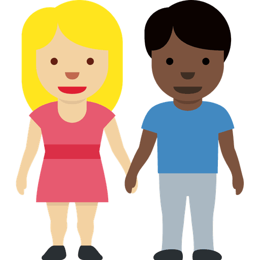 Woman And Man Holding Hands Medium Light Skin Tone Dark Skin Tone