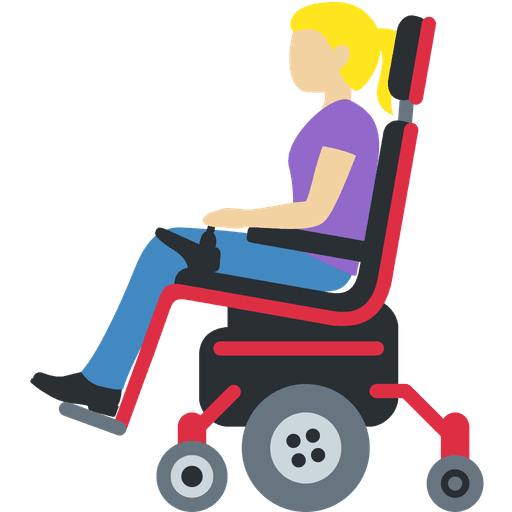 Woman In Motorized Wheelchair Medium Light Skin Tone