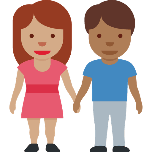 Woman And Man Holding Hands Medium Skin Tone Medium Dark Skin Tone