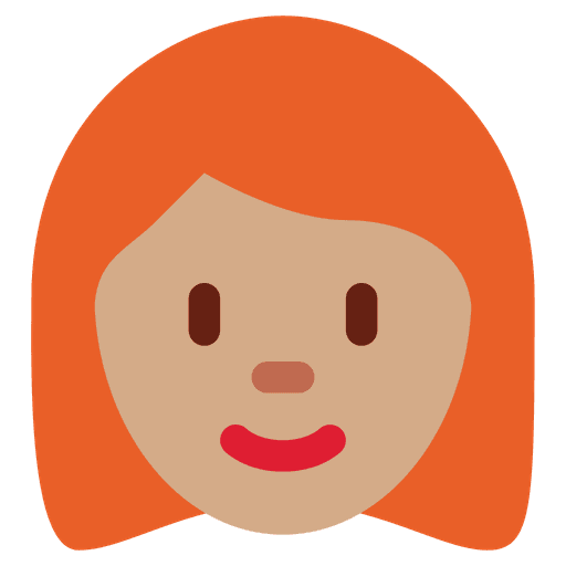 Woman Medium Skin Tone Red Hair