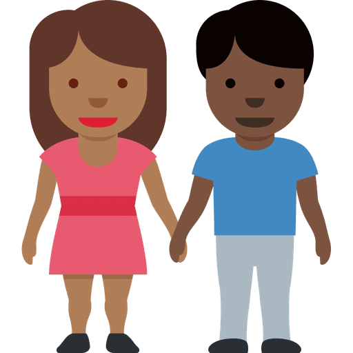 Woman And Man Holding Hands Medium Dark Skin Tone Dark Skin Tone