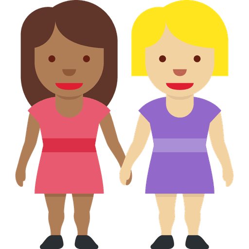 Women Holding Hands Medium Dark Skin Tone Medium Light Skin Tone