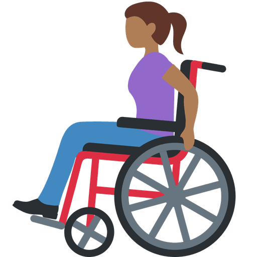 Woman In Manual Wheelchair Medium Dark Skin Tone