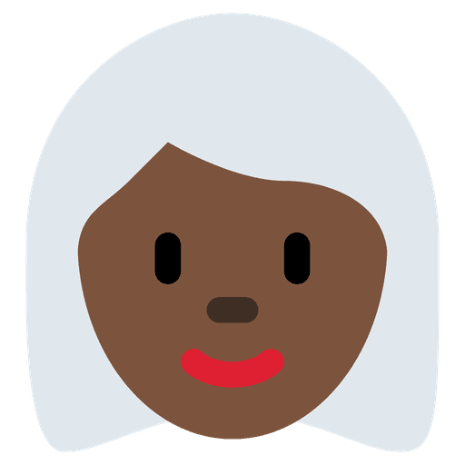 Woman Dark Skin Tone White Hair