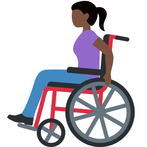 Woman In Manual Wheelchair Dark Skin Tone