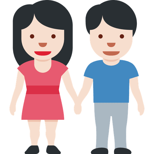 Woman And Man Holding Hands Light Skin Tone