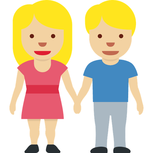 Woman And Man Holding Hands Medium Light Skin Tone