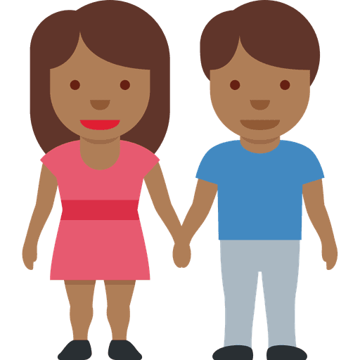 Woman And Man Holding Hands Medium Dark Skin Tone