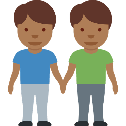 Men Holding Hands Medium Dark Skin Tone