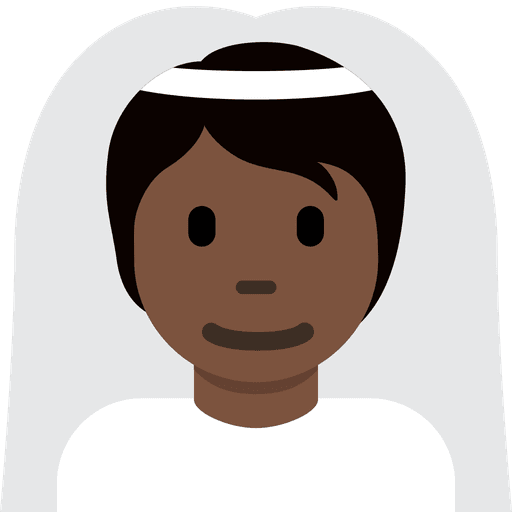 Person With Veil Dark Skin Tone