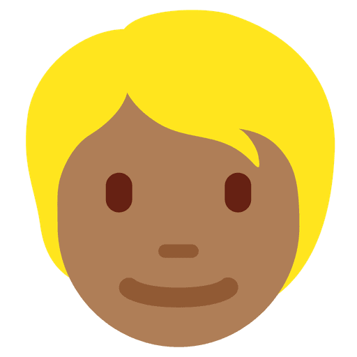 Person Medium Dark Skin Tone Blond Hair